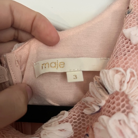 MAJE stunning, embroidered pink dress summery and floral - Picture 4 of 5